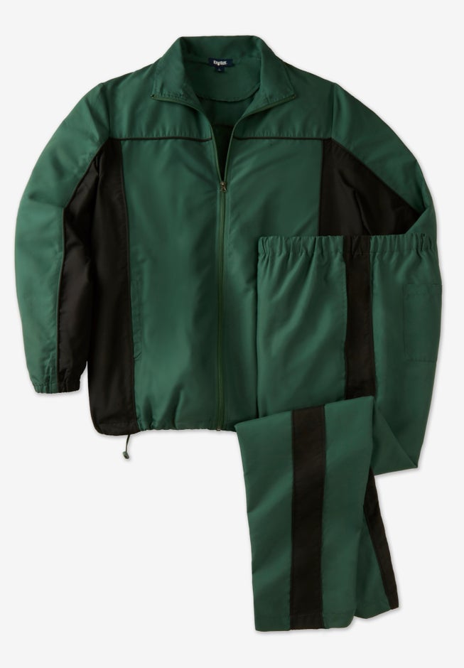 Colorblock Tracksuit Colorblock Tracksuit - Long Sleeve, Relaxed Fit, Hunter Colorblock ...