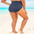 High-Waist Swim Brief with Tummy Control image number null