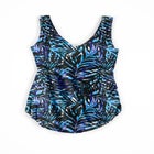 Sarong V-Neck Tummy Control One-Piece Swimsuit image number null