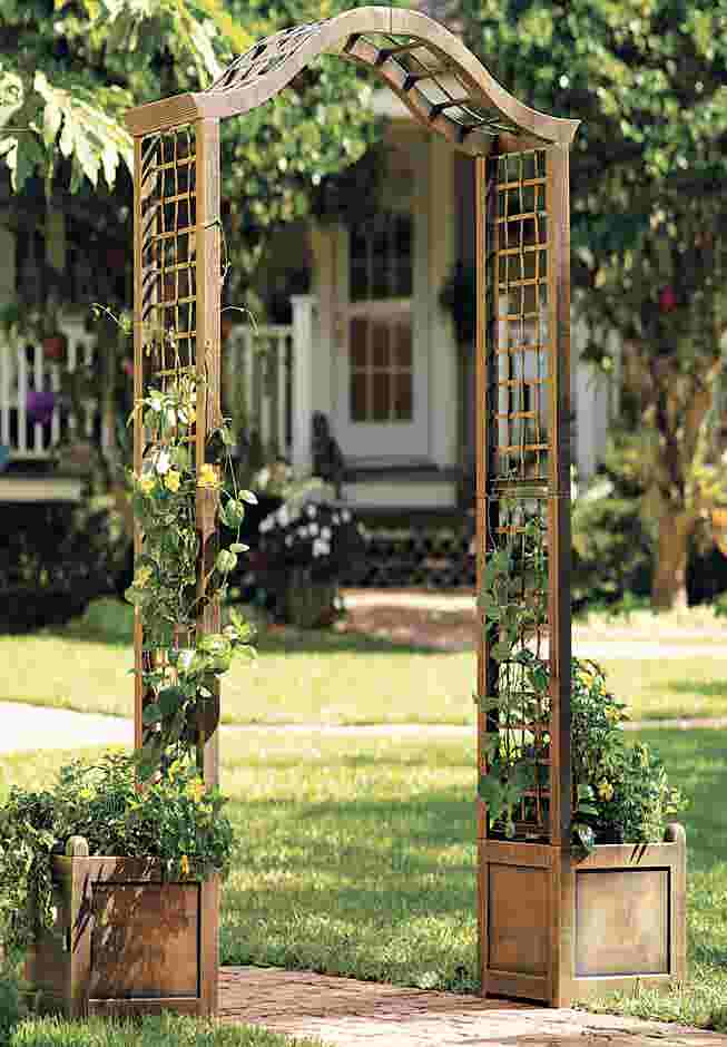 Resin Garden Arch Trellis image number 0