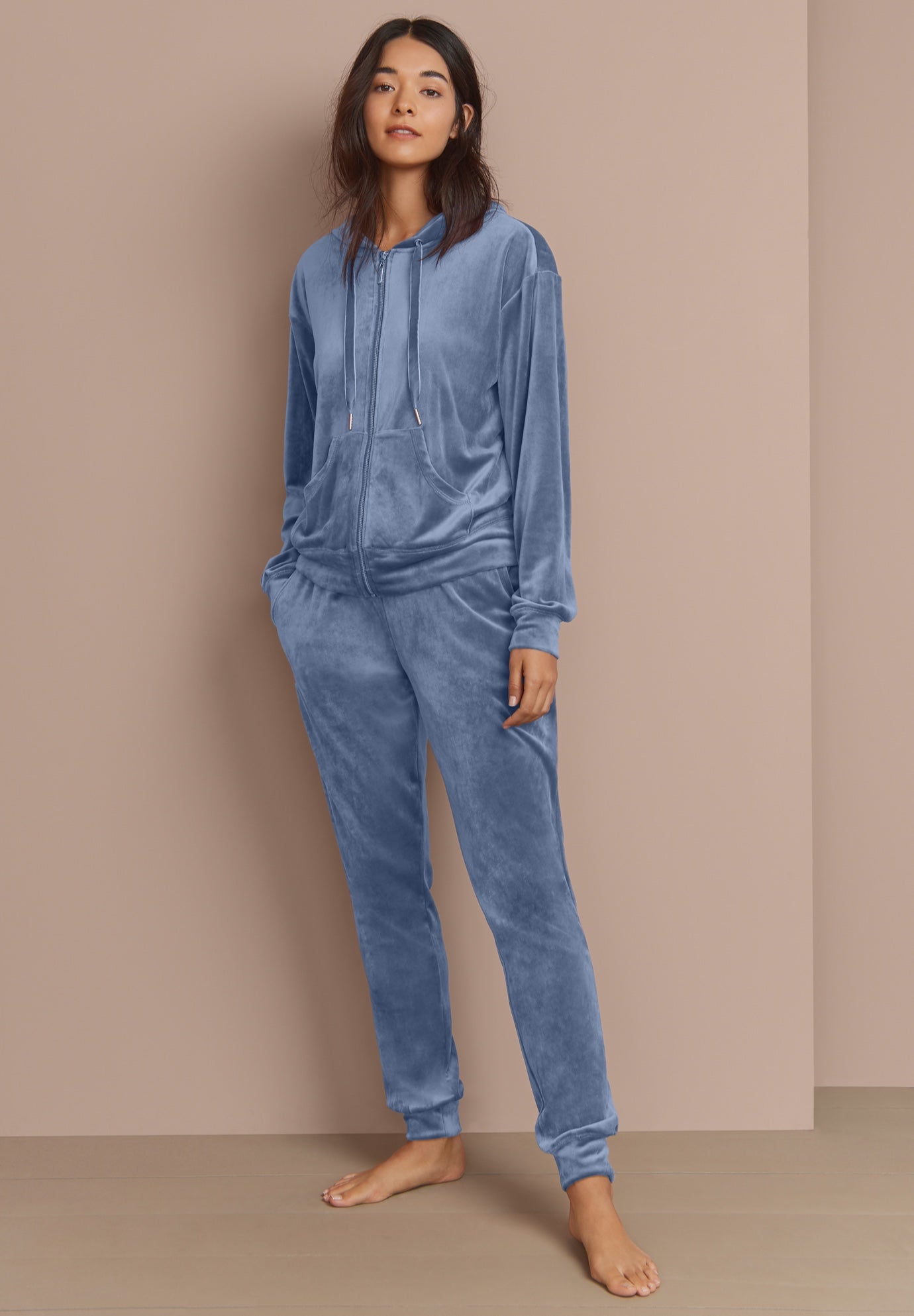 Stretch Velour Jogger Pull-on Pants image number 0