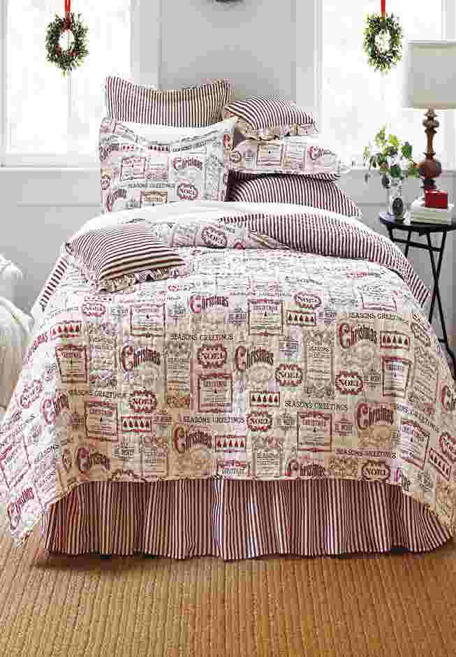 Vintage Christmas 4-Pc. Quilt Set image number 0