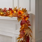 6-ft. Pre-lit Harvest Daisy Garland image number null