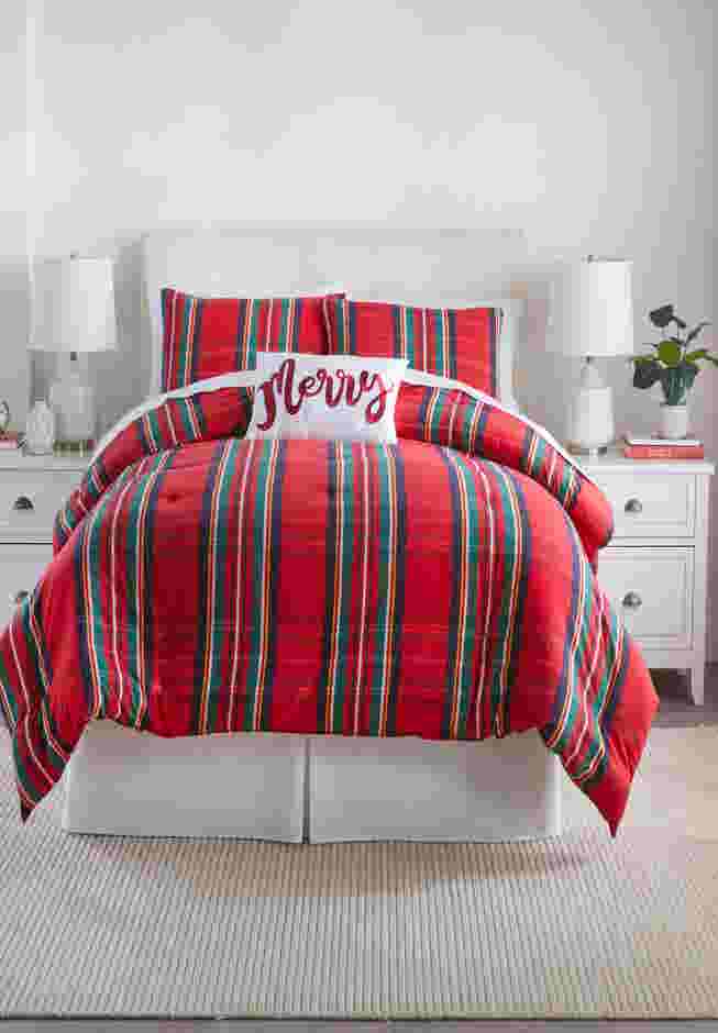 Yarn Dyed Flannel 4-Pc. Comforter Set image number 0