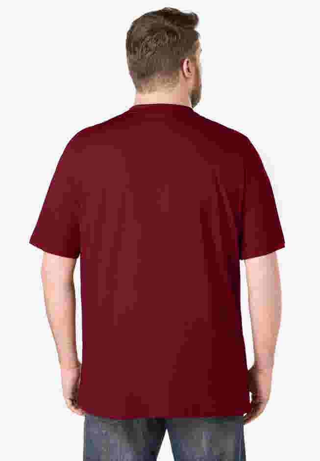Shrink-Less Lightweight Henley T-Shirt image number 1