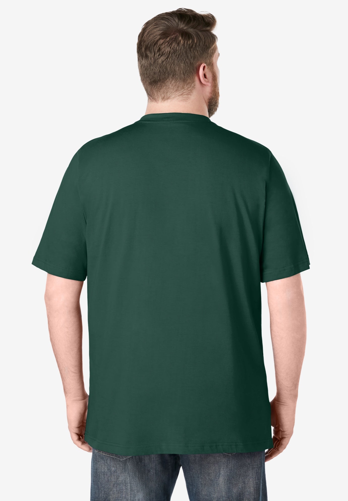 Shrink-Less Lightweight Henley T-Shirt image number 1