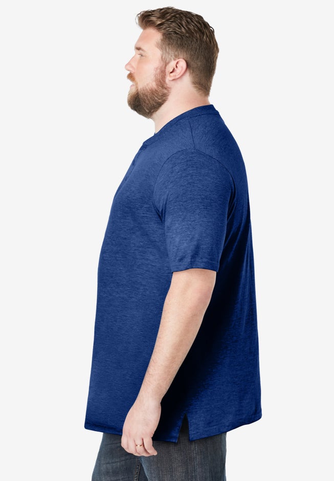 Shrink-Less Lightweight Henley T-Shirt image number 2