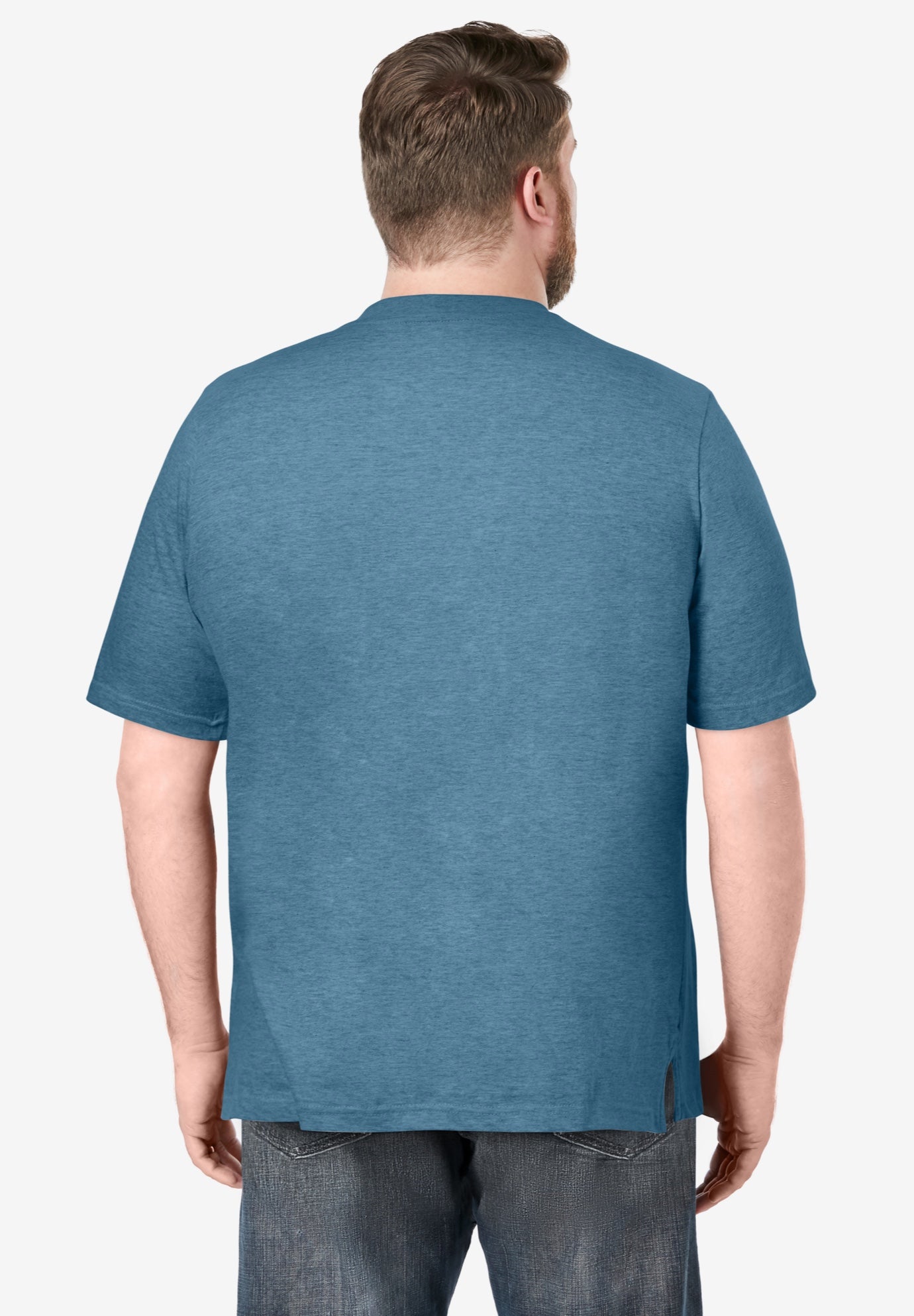Shrink-Less Lightweight Henley T-Shirt image number 1