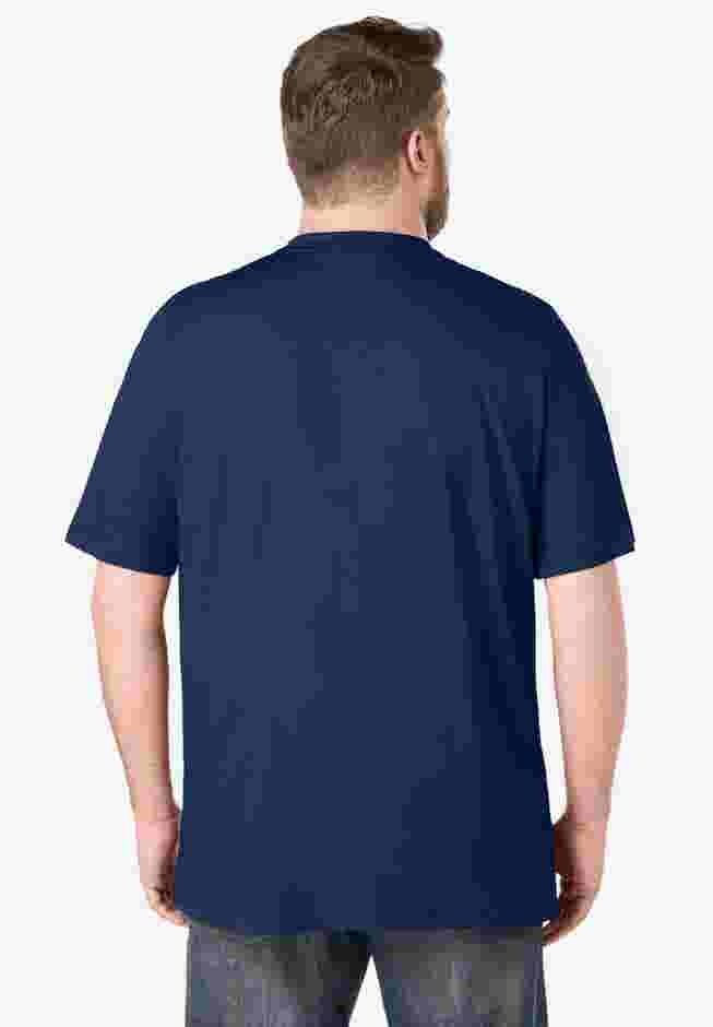 Shrink-Less Lightweight Henley T-Shirt image number 1