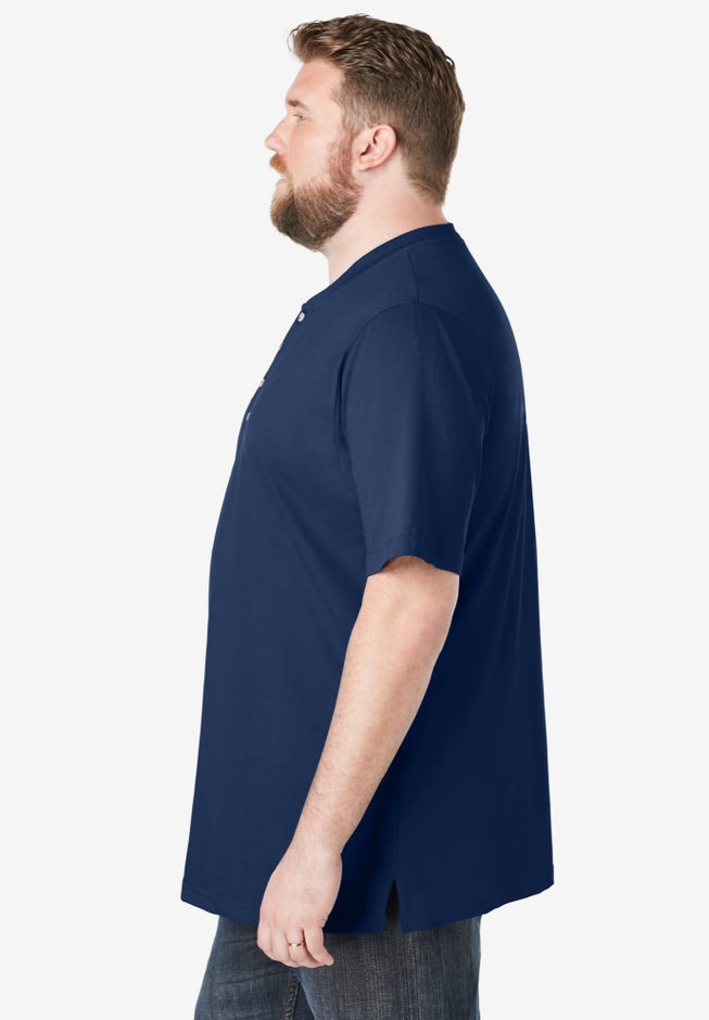 Shrink-Less Lightweight Henley T-Shirt image number 2