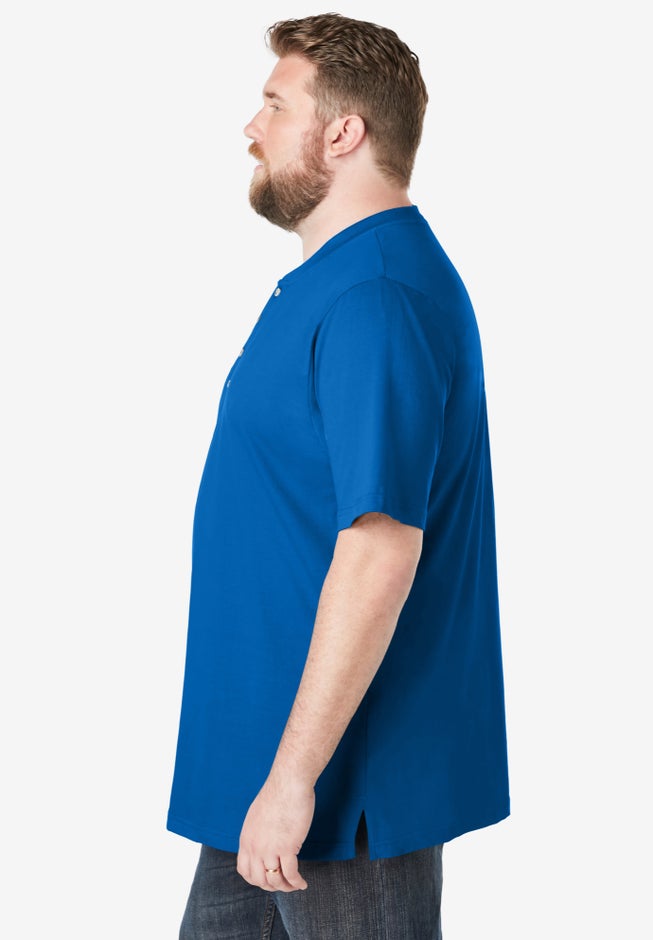 Shrink-Less Lightweight Henley T-Shirt image number 2