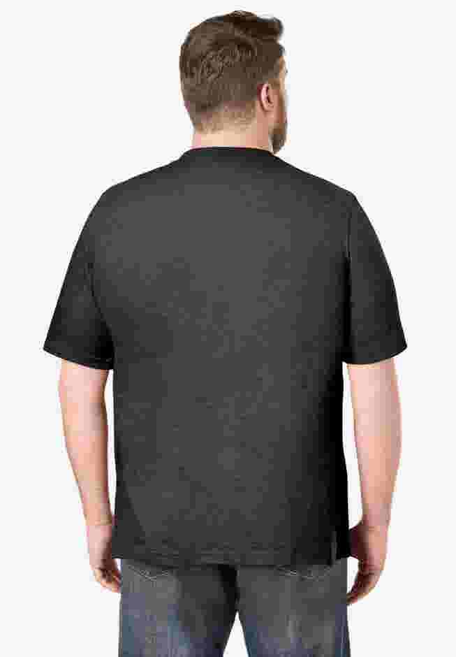 Shrink-Less Lightweight Henley T-Shirt image number 1
