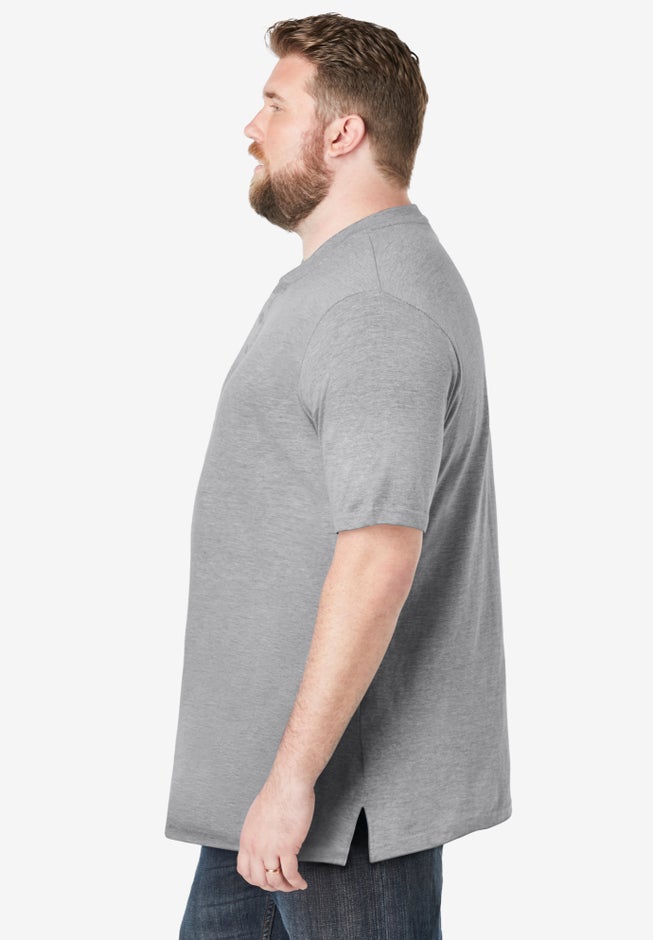 Shrink-Less Lightweight Henley T-Shirt image number 2
