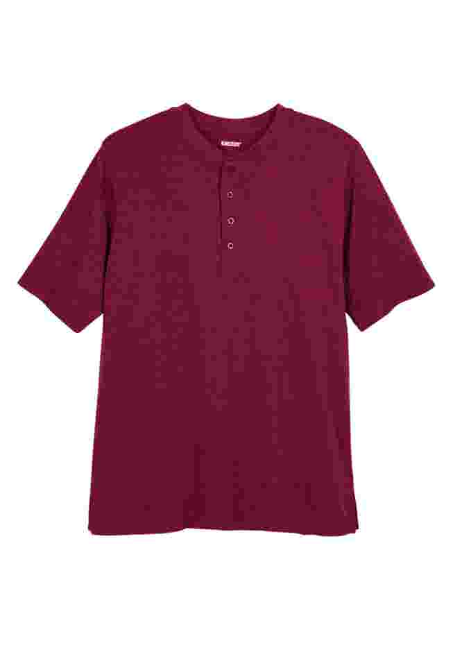 Shrink-Less Lightweight Henley T-Shirt image number 0