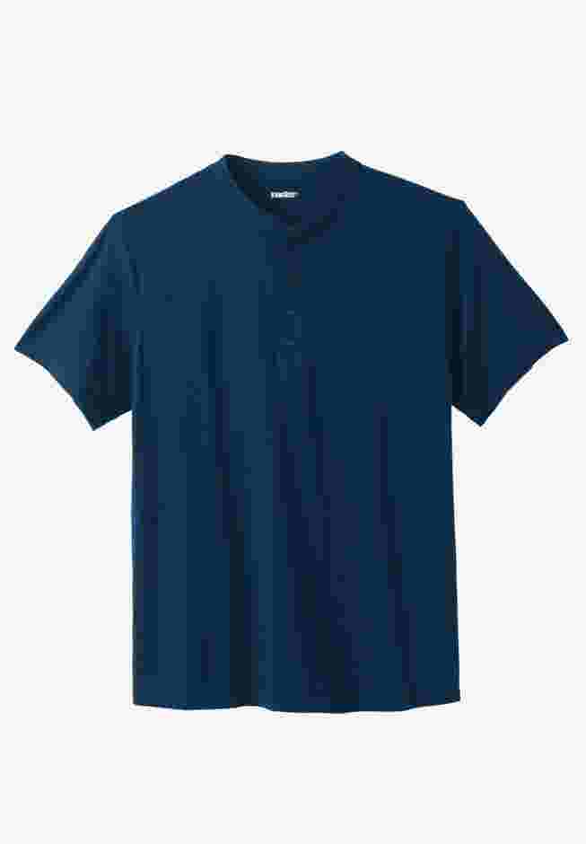 Shrink-Less Lightweight Henley T-Shirt image number 0