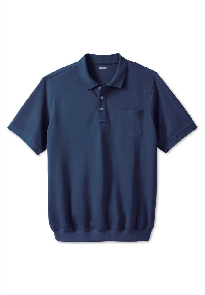 No Tuck Pocket Shrink-Less&trade; Cotton Polo Shirt image number 1
