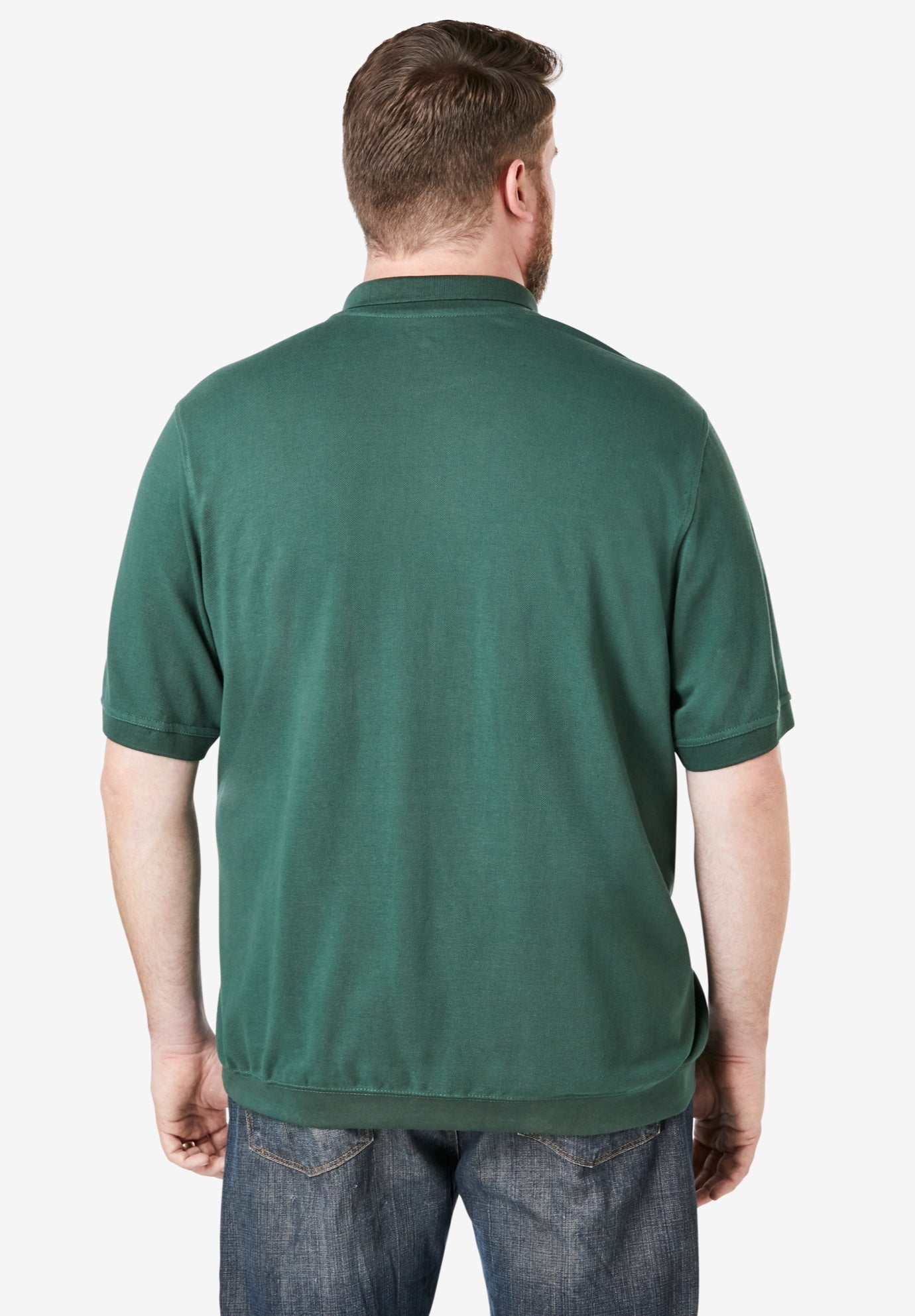 No Tuck Pocket Shrink-Less™ Cotton Polo Shirt image number 1