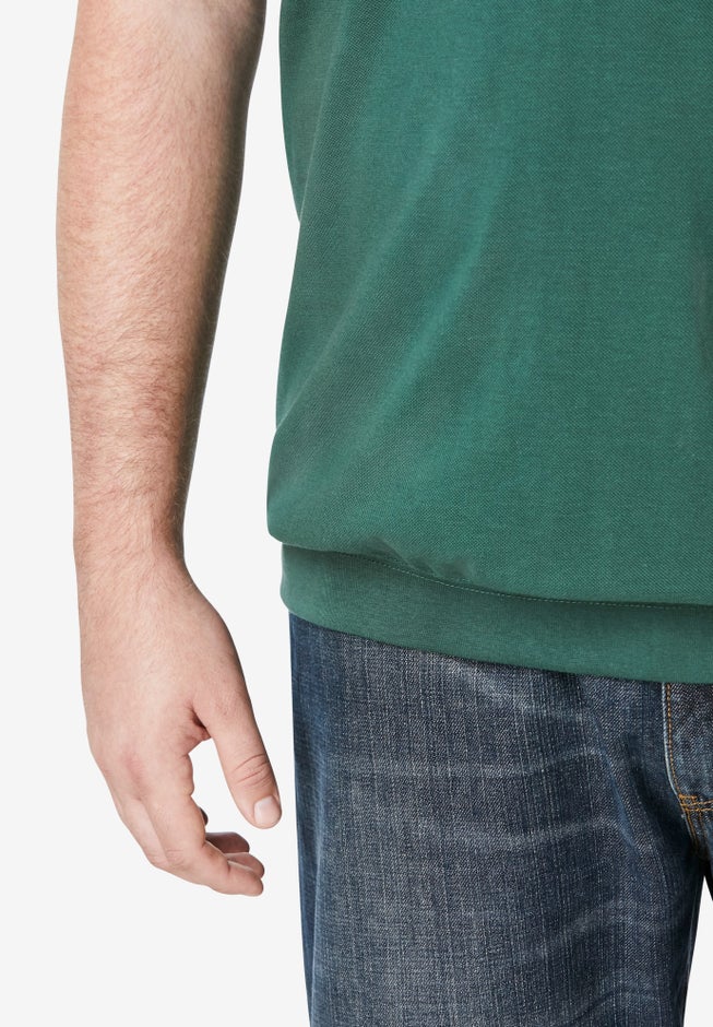 No Tuck Pocket Shrink-Less™ Cotton Polo Shirt image number 4