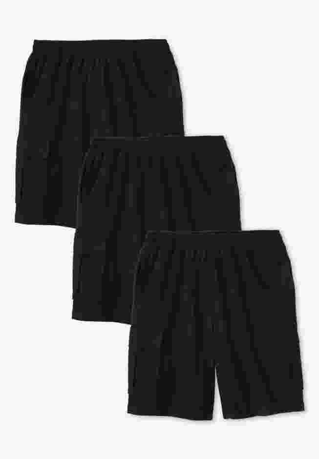 Lightweight Jersey Cargo Shorts, 3-Pack image number 0