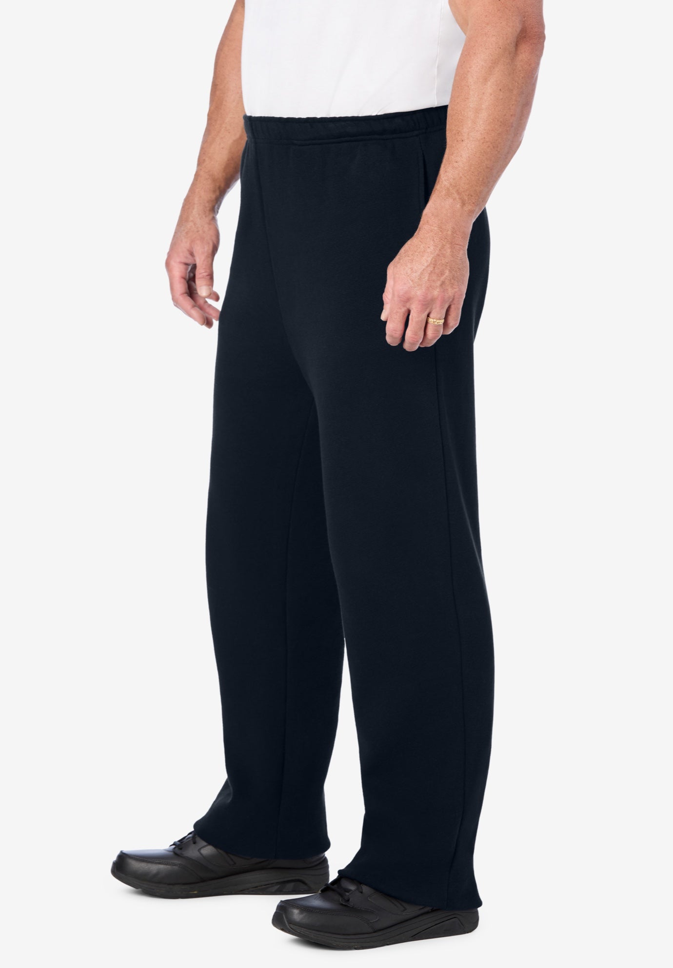 Heavyweight Double Knit Open Bottom Sweatpants image number 2