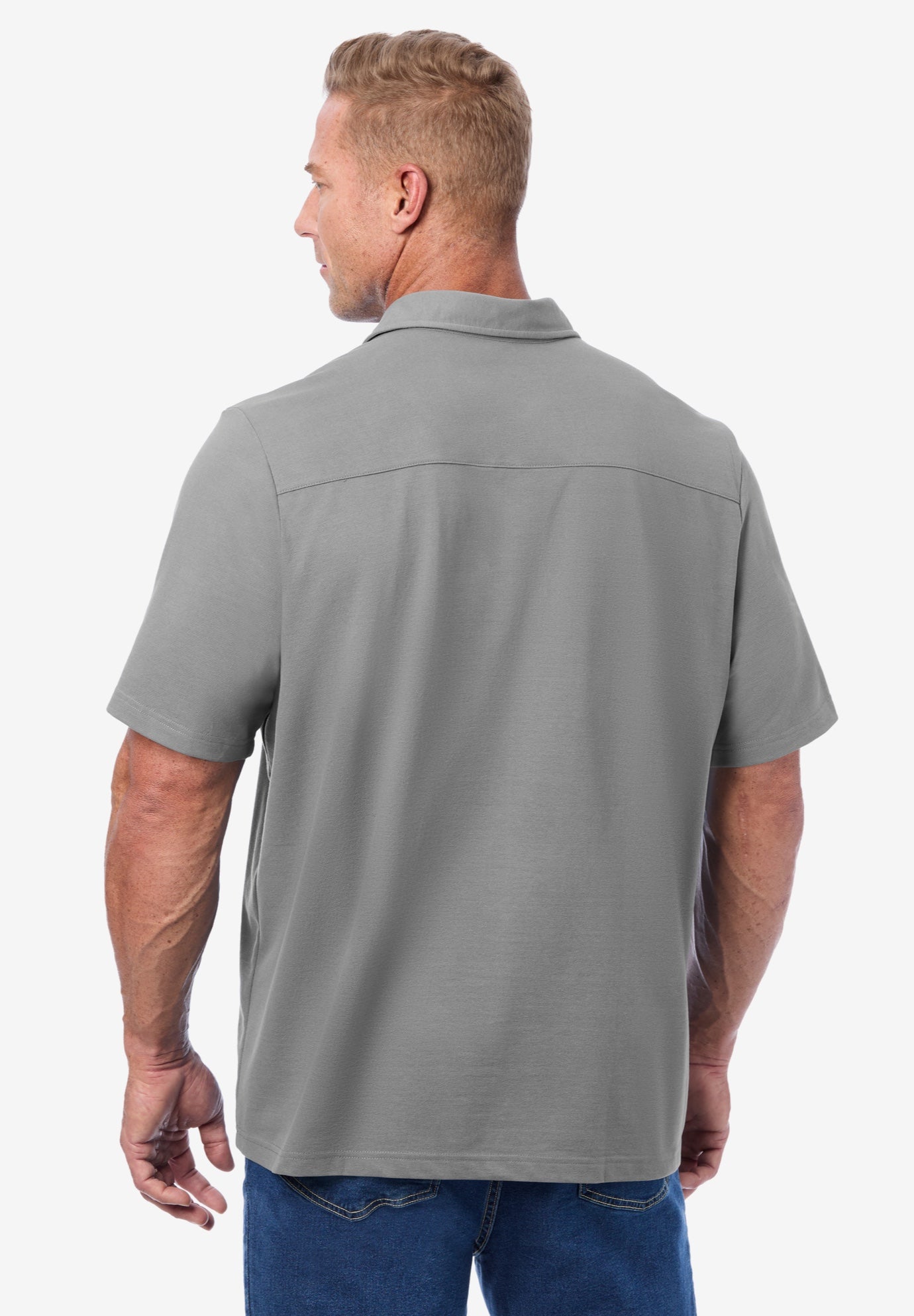 Lightweight Stretch Mesh Pique Polo image number 1
