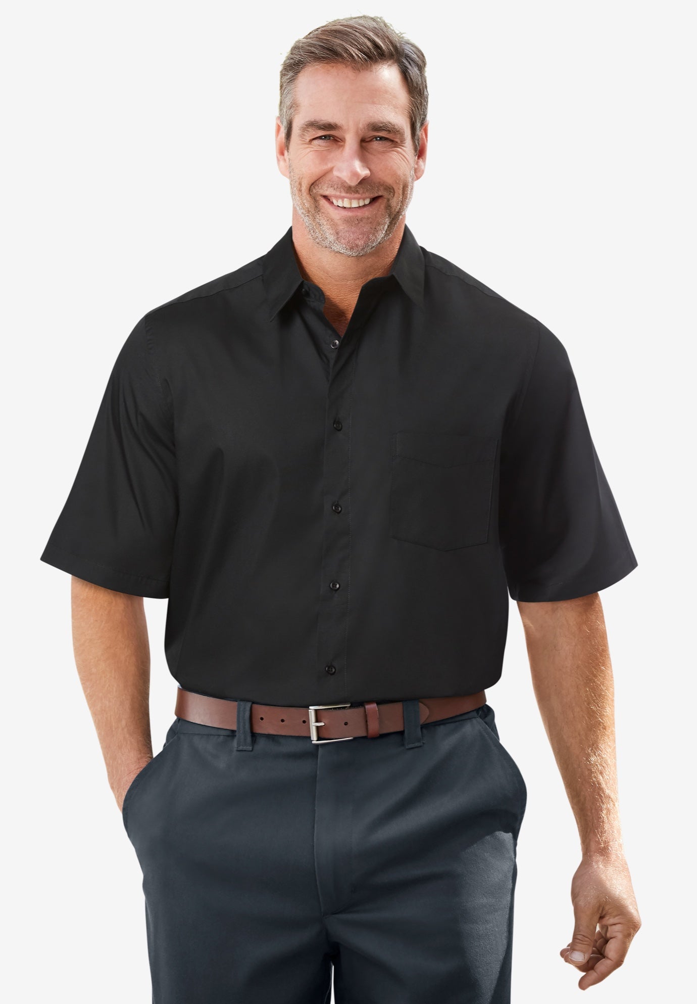 Wrinkle-Free Short-Sleeve Dress Shirt image number 0