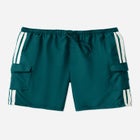 10" Double Stripe Swim Board Shorts image number null