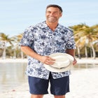 10" Double Stripe Swim Board Shorts image number null