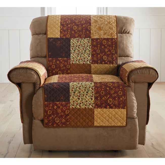 Printed Faux Patchwork Recliner Protector image number 0