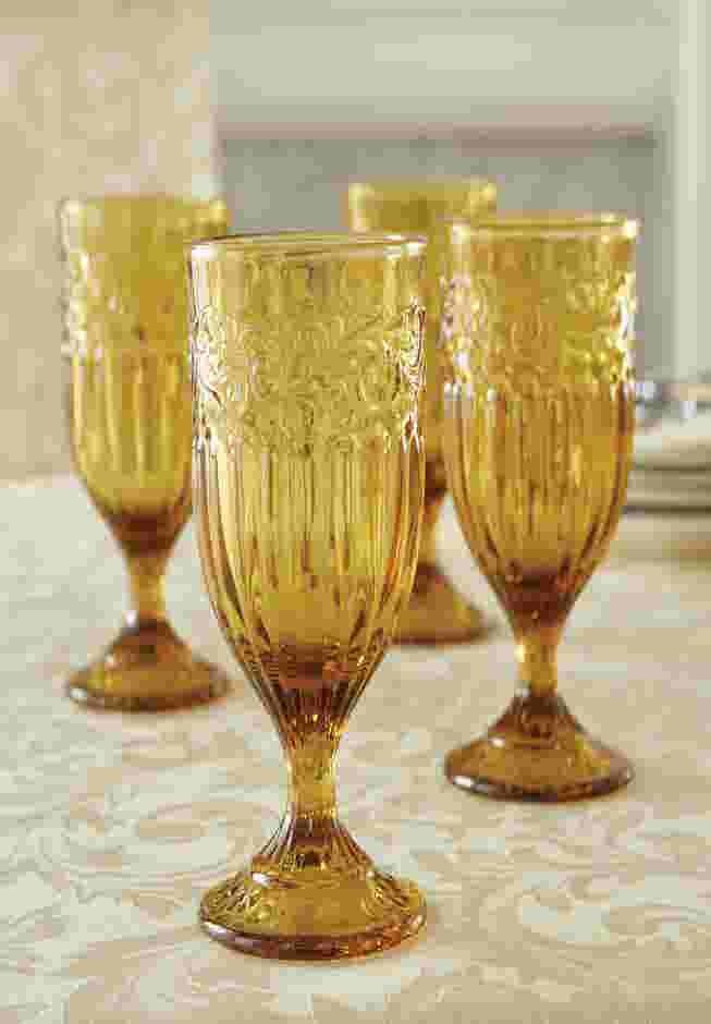 4-Pc. Amber Goblets Set image number 0