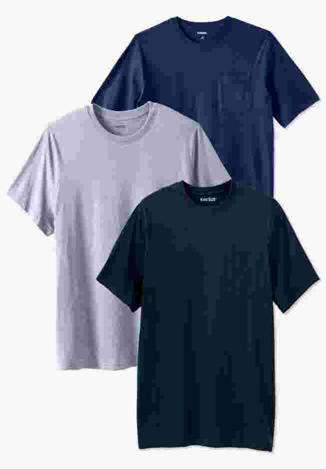 3-Pack Longer Length Pocket Crewneck image number 0