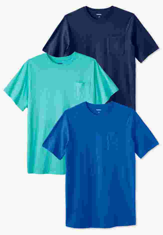 3-Pack Longer Length Pocket Crewneck image number 0