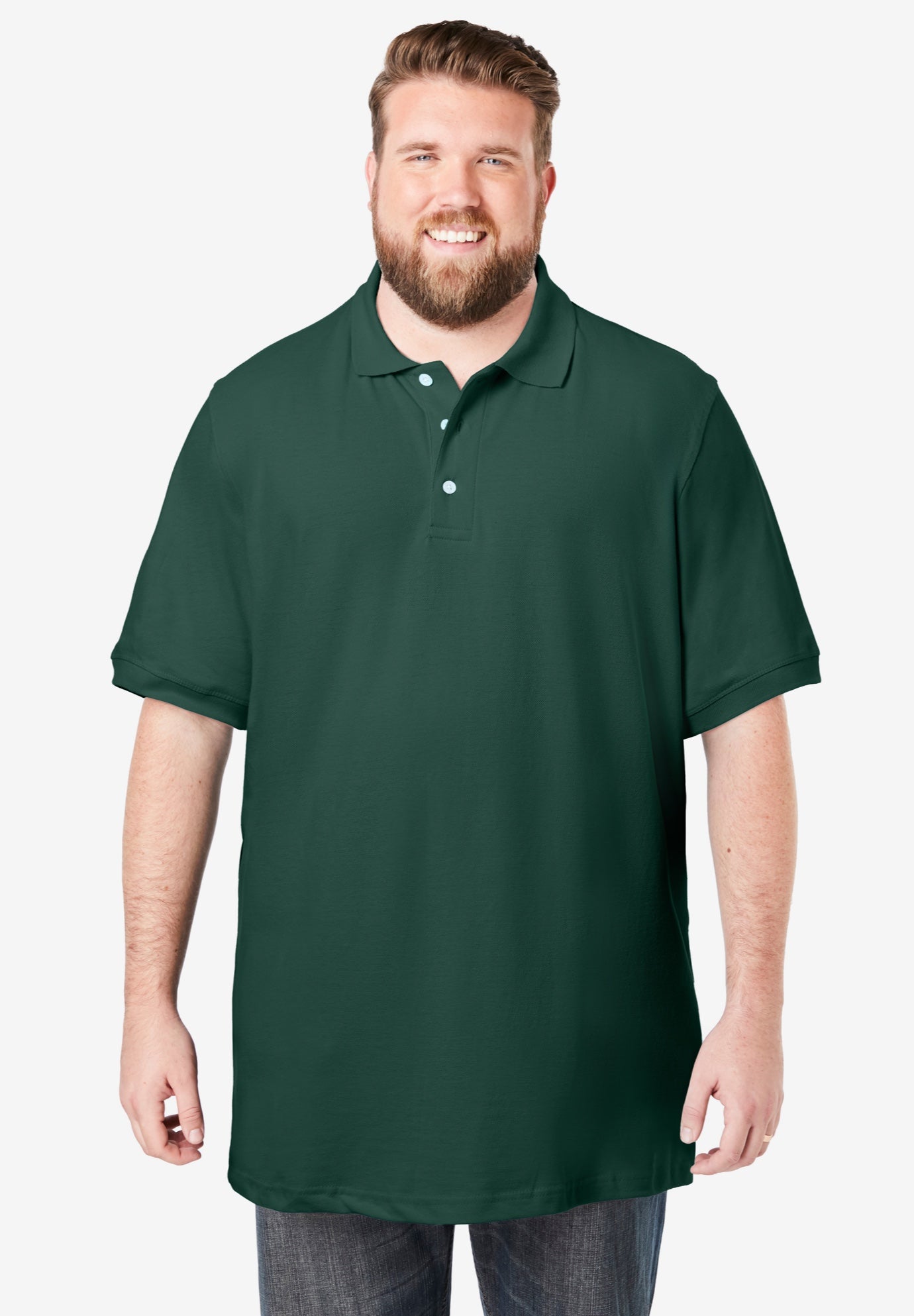 3-Pack Longer-Length Cotton Polos image number 1