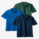 3-Pack Longer-Length Cotton Polos image number null