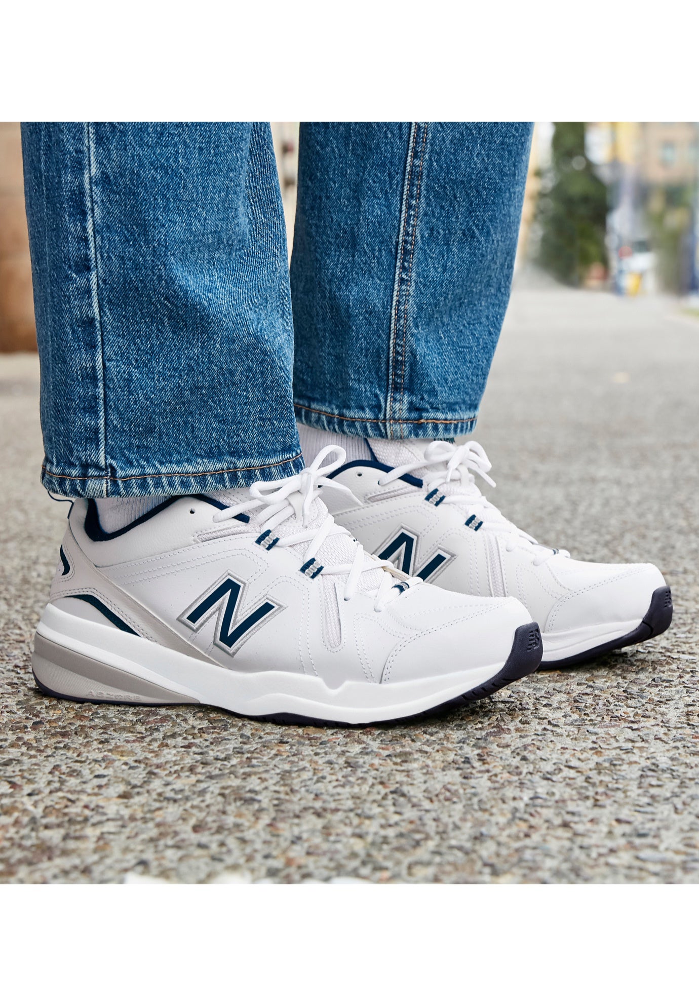 New Balance® 608V5 Shock-Absorbing Sneakers, Grey Suede