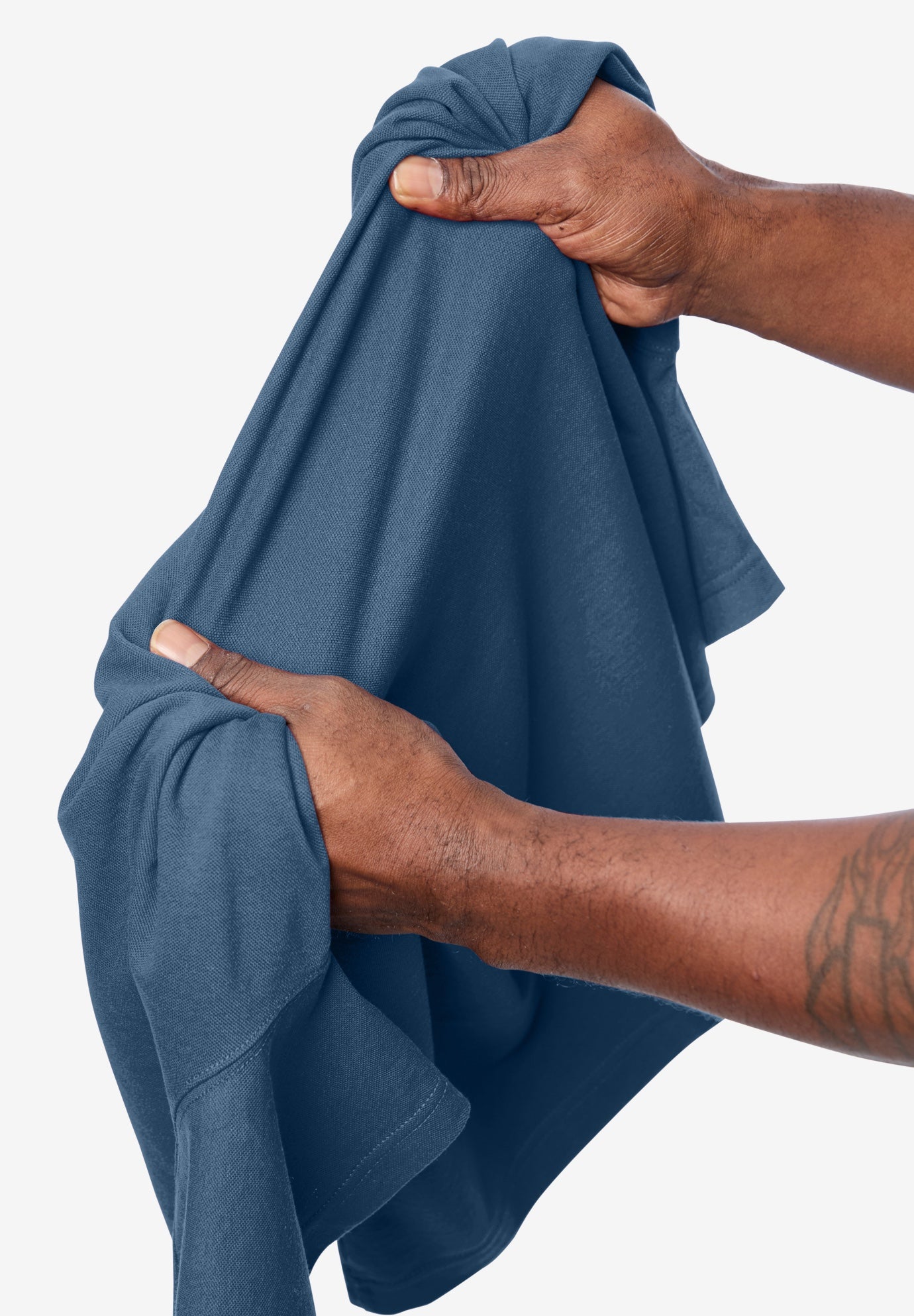 Lightweight Stretch Mesh Pique Crewneck image number 3