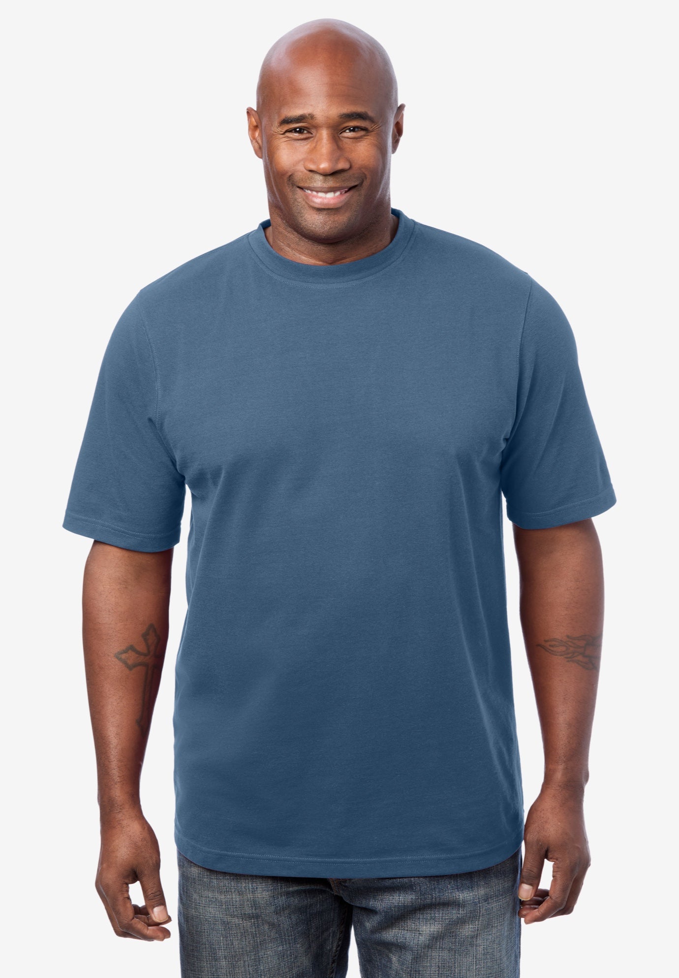 Lightweight Stretch Mesh Pique Crewneck image number 4