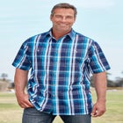 Plaid Wrinkle-Resistant Short Sleeve Button Down image number null