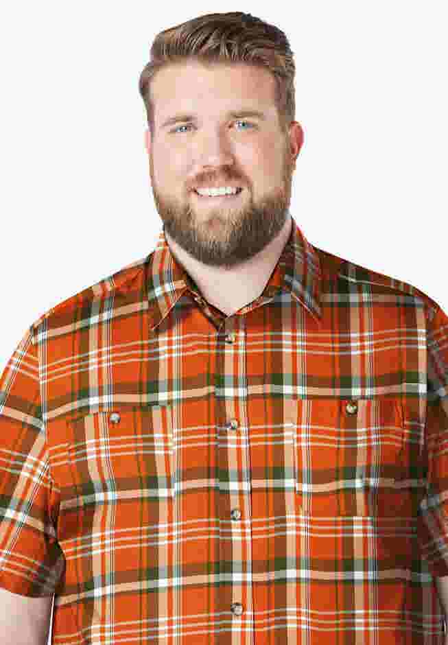 Short-Sleeve Plaid Shirt image number 3