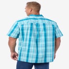 Plaid Wrinkle-Resistant Short Sleeve Button Down image number null