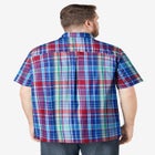 Plaid Wrinkle-Resistant Short Sleeve Button Down image number null