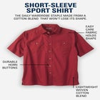 Plaid Wrinkle-Resistant Short Sleeve Button Down image number null