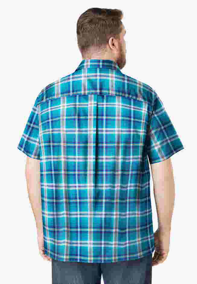 Short-Sleeve Plaid Sport Shirt image number 2