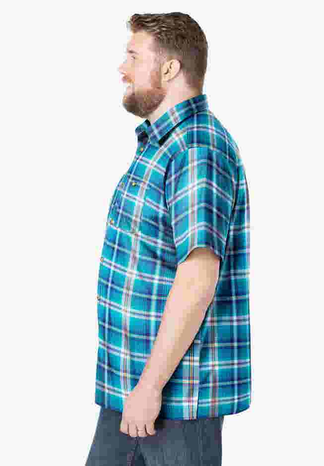 Short-Sleeve Plaid Sport Shirt image number 3