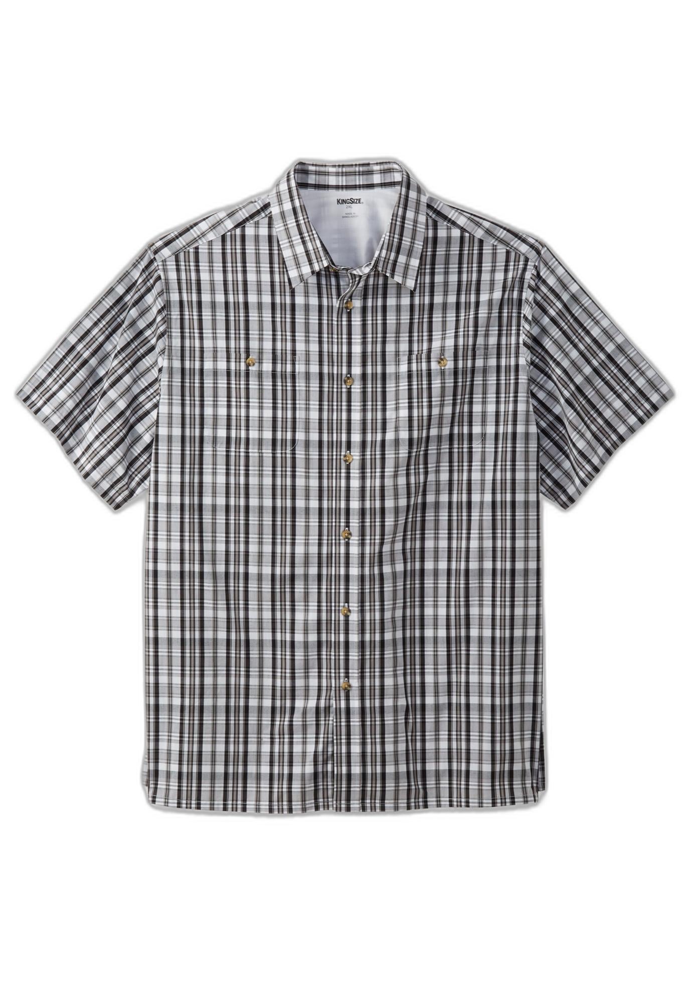 Plaid Wrinkle-Resistant Short Sleeve Button Down image number 4
