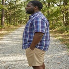 Plaid Wrinkle-Resistant Short Sleeve Button Down image number null