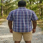 Plaid Wrinkle-Resistant Short Sleeve Button Down image number null