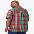 Plaid Wrinkle-Resistant Short Sleeve Button Down image number null