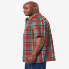 Plaid Wrinkle-Resistant Short Sleeve Button Down image number null