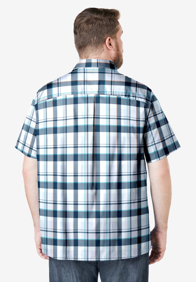 Plaid Wrinkle-Resistant Short Sleeve Button Down image number 2